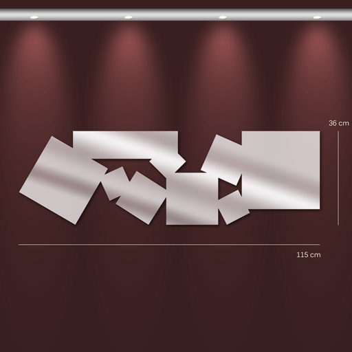 Miroir design carrés multiples