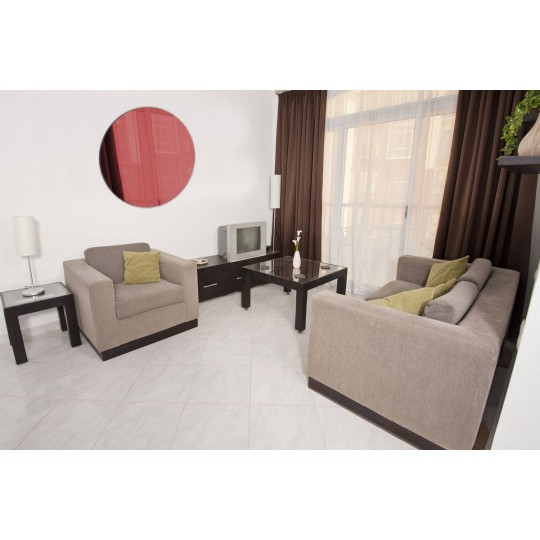 miroir rouge acrylique 3mm sur mesure rond