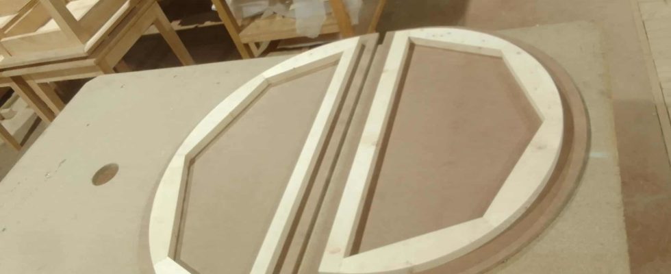 Chassis en bois pour miroirs demi lune