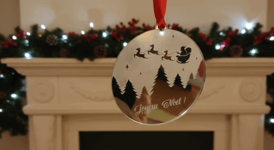 Suspension de Noël en miorir acrylique