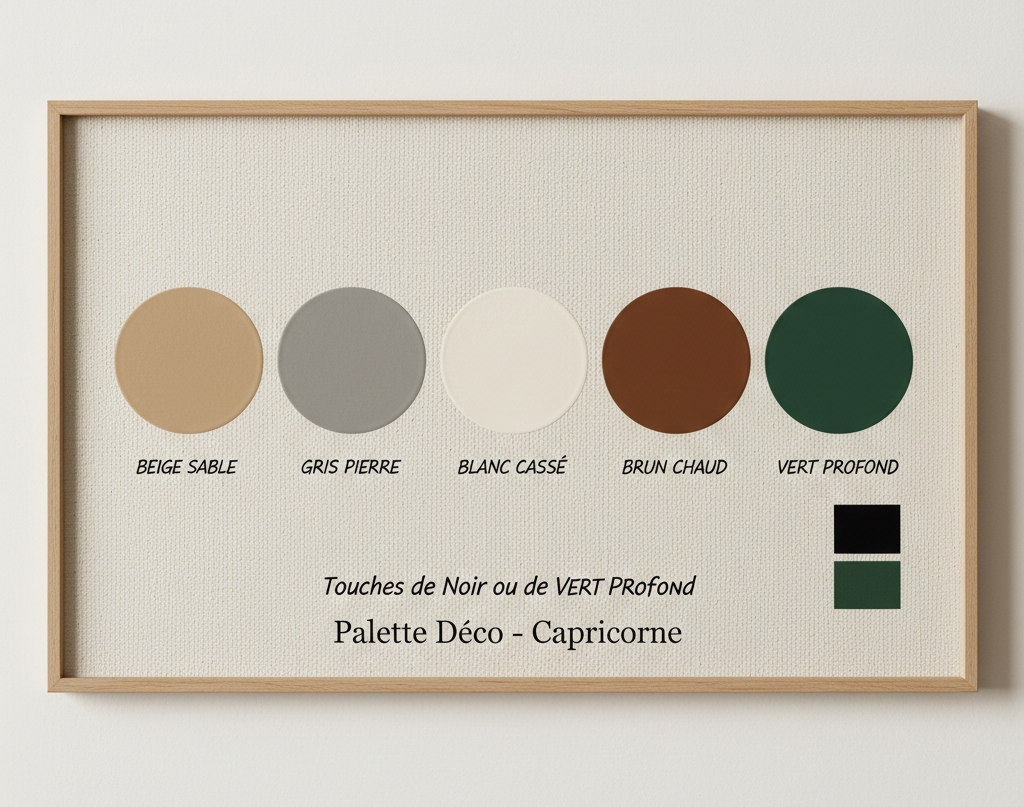 Palette couleur déco pour Capricorne