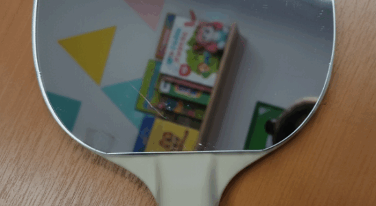 Raquette de ping pong miroir