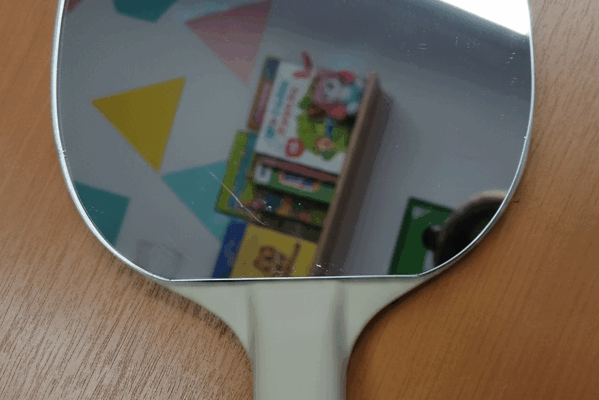 Raquette de ping pong miroir