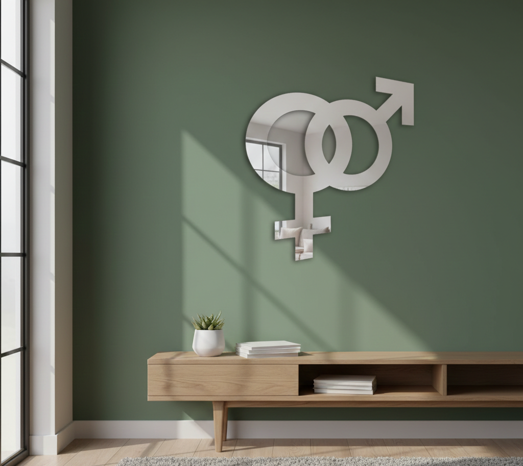 Miroir Femme homme entrelacés