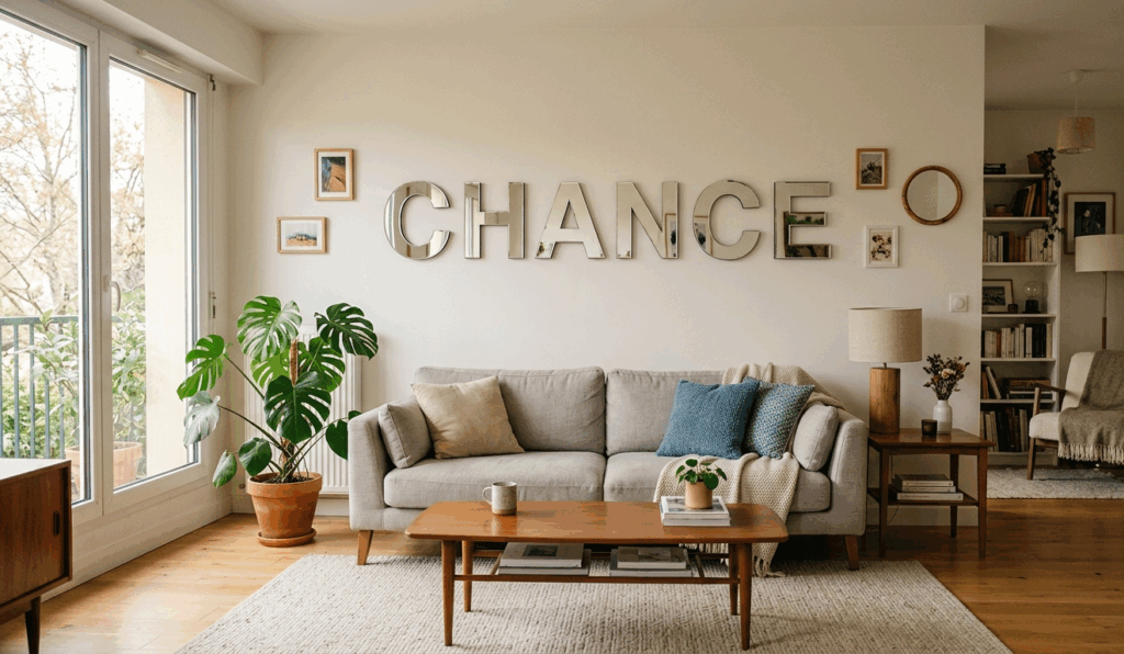 Miroirs lettres chance bonheur