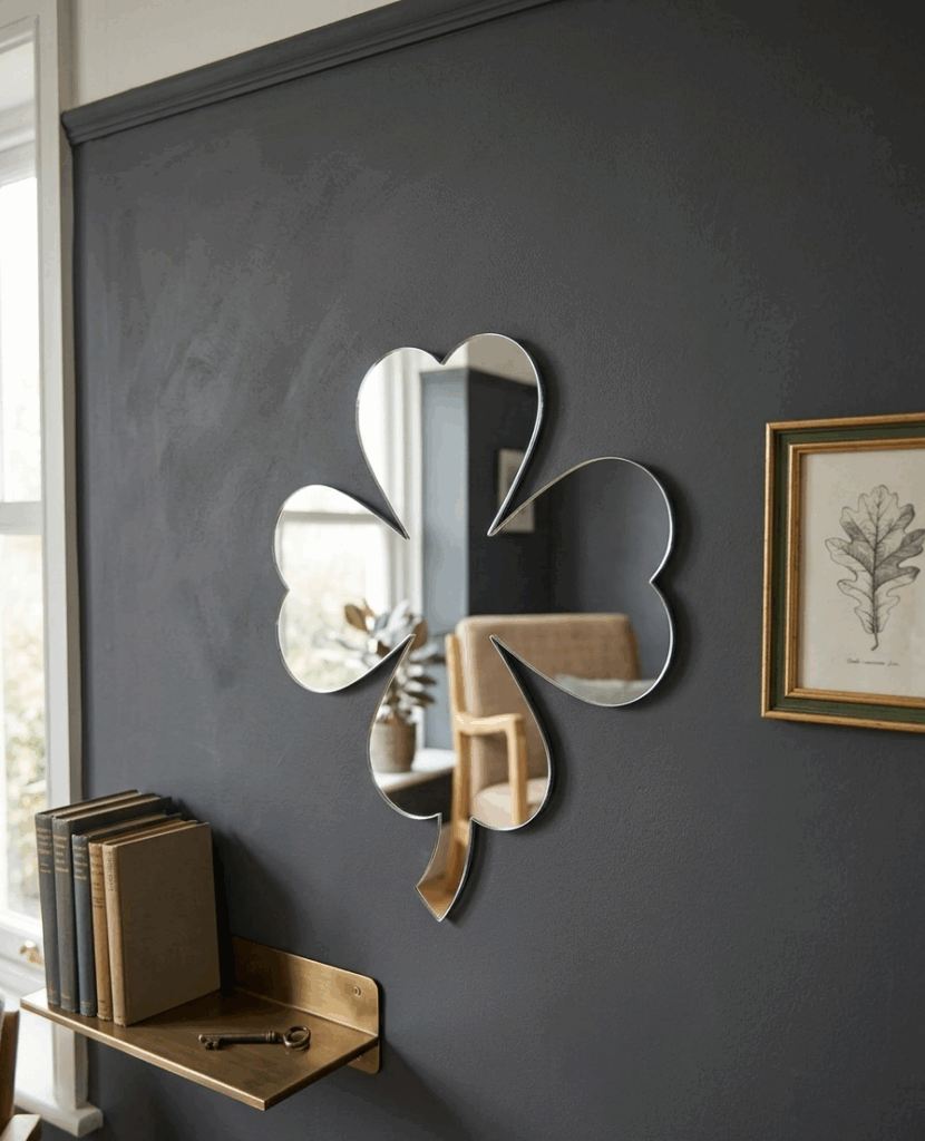 Miroir bonheur chance Trefle