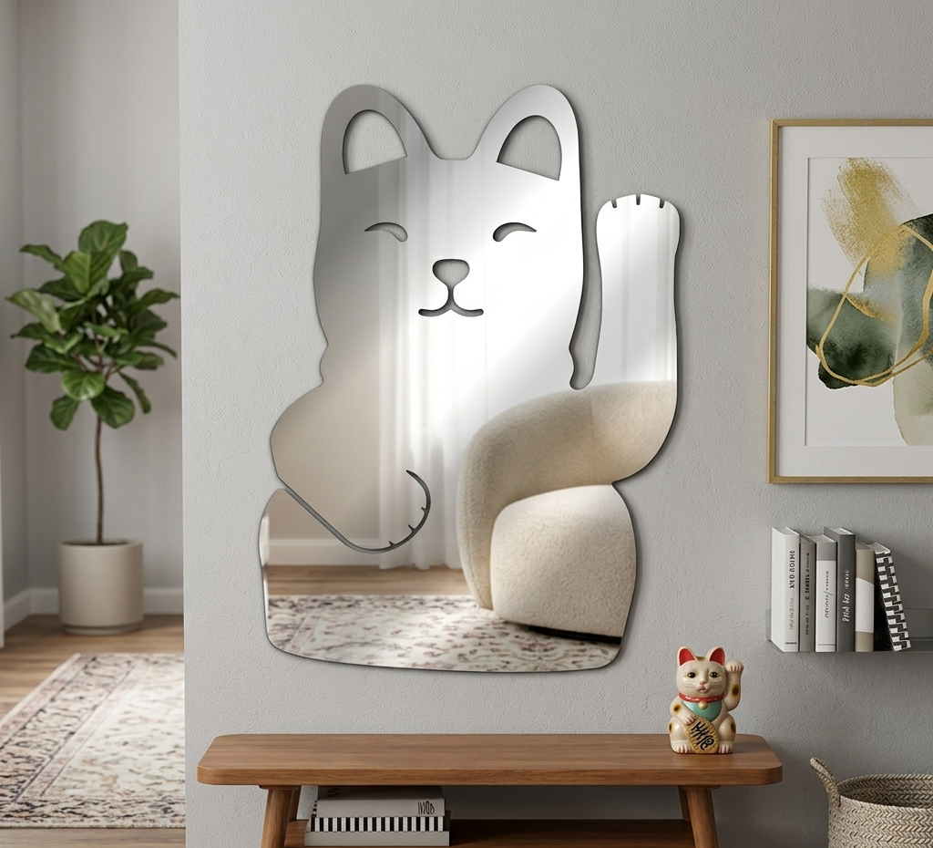 Miroir bonheur Maneki-Neko