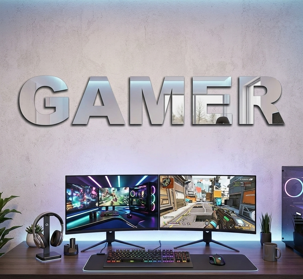 Miroir lettres gamer