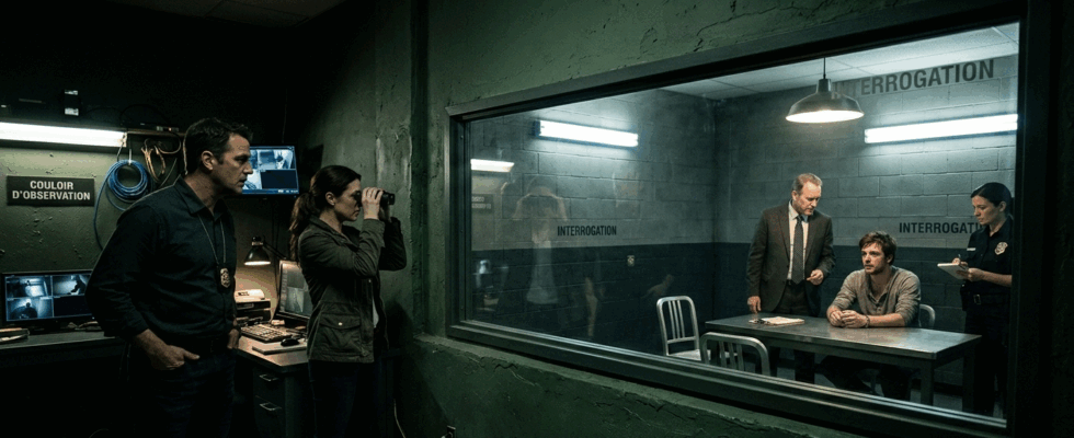 Miroir sans tain comissariat