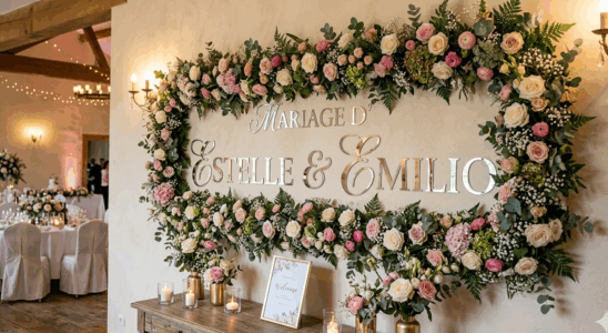 Déco mariage lettres miroir