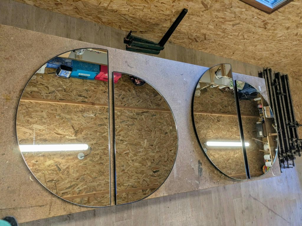Miroirs demi-lune rétroéclairés